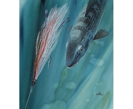 Don Balke (North Carolina, B. 1933) "Fishing Flies - Lefty's Deceiver" Signed lower right. Original Watercolor painting on Il