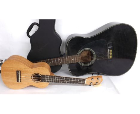 Tanglewood Union Series TU3 tenor ukulele; together with an Encore acoustic guitar (2)