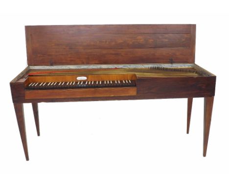 Unfretted clavichord by Georg Nicolas Deckert, Gross Breitenbach, circa 1800, the case of pine, the action and soundboard sur