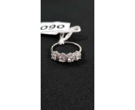 SILVER SPARKLY CZ RING
