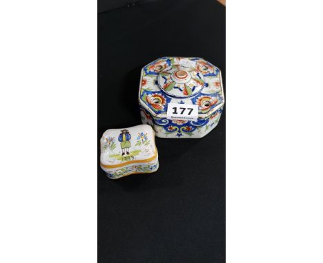 2 PIECES OF DUTCH DELFTWARE