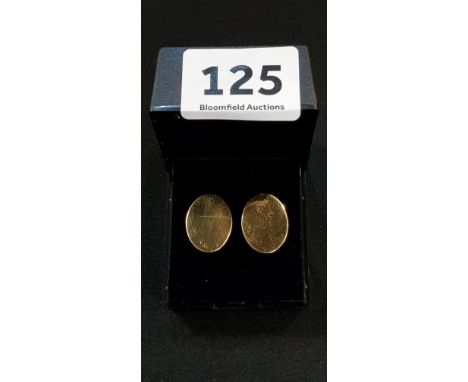 GOLD PAIR OF CUFFLINKS STAMPED 750