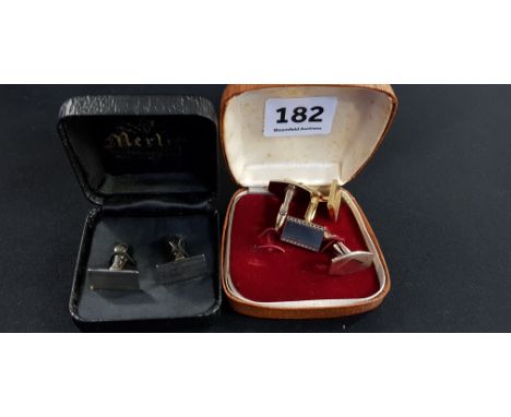 3 PAIR OF VINTAGE CUFFLINKS