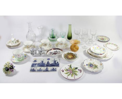 A collection of ceramics and glassware, to include Beswick animal models, part teaware by Royal Grafton, a Royal Copenhagen p