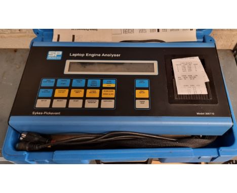 A SP Diagnostics laptop engine analyser, Model 350710. 