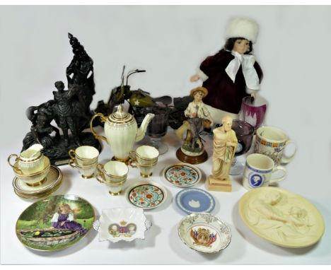 A Copeland fine porcelain coffee service 'Grosvenor' together with a large collection of ceramics and other wares, to include