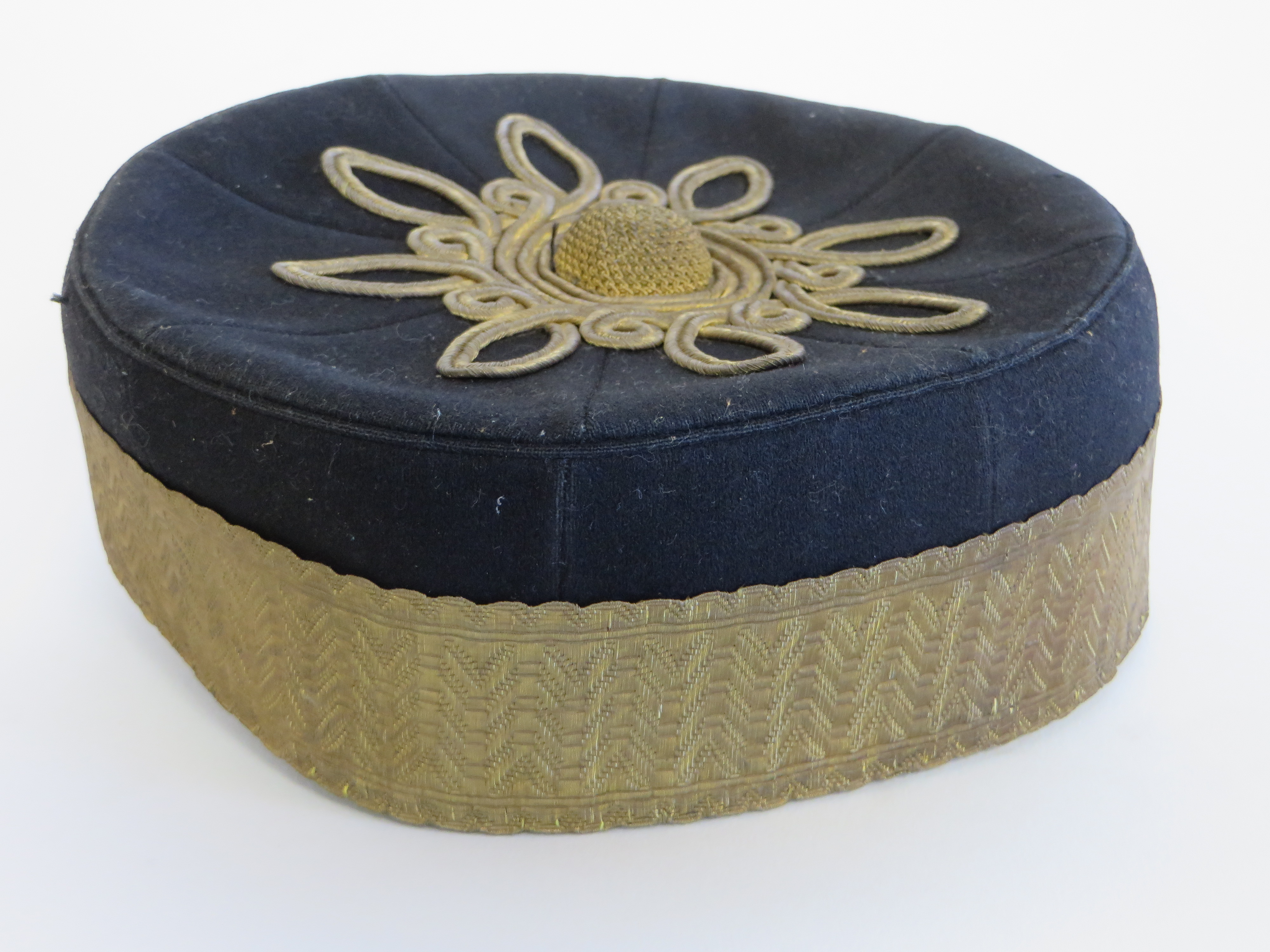 Late 19th Century Royal Artillery Pill Box Hat black crown and body