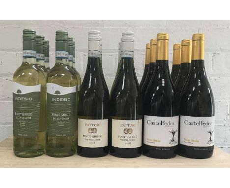 18 Bottles Mixed Lot of Highly rated Pinot Grigio and Pinot Bianco comprising: 6 Bottles Pinot Grigio delle Venezie ‘Idesion’