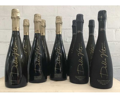 10 Bottles Mixed Lot Prosecco Della Vite comprising: 4 Bottles Prosecco Superiore Valdobbiadene DOCG Della Vite Extra Dry, 6 