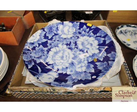 A large Japanese Arita charger in original box 