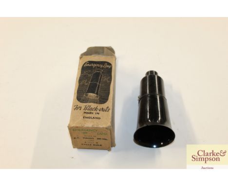 A vintage Emergency lamp for blackouts 