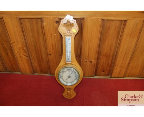 A banjo aneroid barometer thermometer 