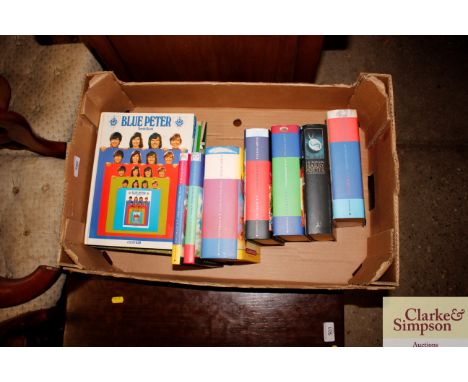A quantity of Harry Potter books, Blue Peter annuals etc. 