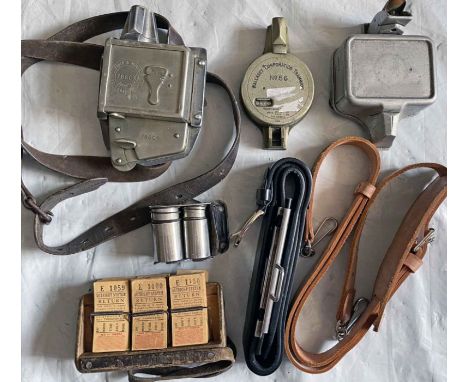 Selection (7 items) of PUNCH TICKET MACHINES &amp; ACCESSORIES comprising Bell Punch (working order) w/strap, Wallasey Tramwa