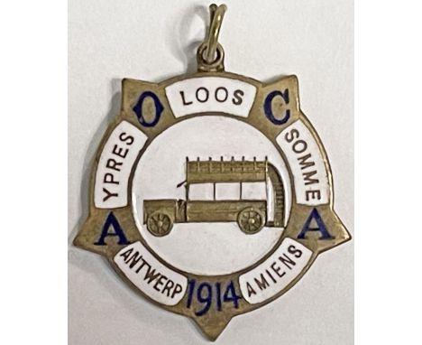 WW1 MEDALLION issued by the Auxiliary Omnibus Companies Association after the Great War to one of the London bus drivers who 