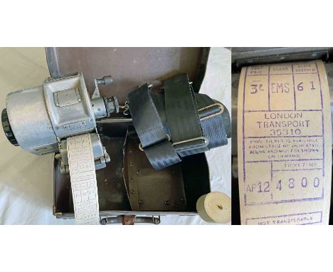 London Transport pre-decimal GIBSON TICKET MACHINE as used on Country Area buses. Serial no 35310. Prints values from 1d to 1