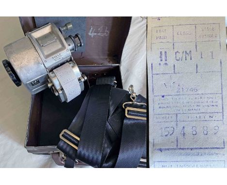 London Transport GIBSON TICKET MACHINE, serial no 21746. A decimal fare values machine which prints from 1 1/2p to 12 1/2p. I