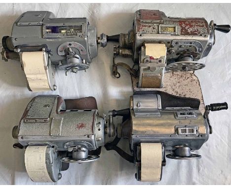 Selection (4) of TIM TICKET MACHINES: 2 are in working order but need inking (one prints tickets for F Lockey &amp; Sons) and