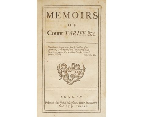One 17th century & five early 18th century works by Defoe & others, comprising:Defoe, Daniel, probable author. Memoirs of Cou