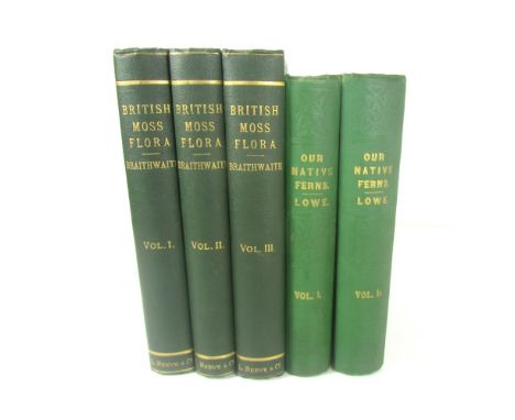 Lowe, E.J.Our Native Ferns. London: Groombridge and Sons, 1865. 2 volumes, 8vo, 79 chromolithographed plates, original green 