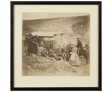 Fenton, RogerCamp of the 4th Dragoon Guards, 1855, albumen print, 16 x 16.5cm, mounted, framed and glazed