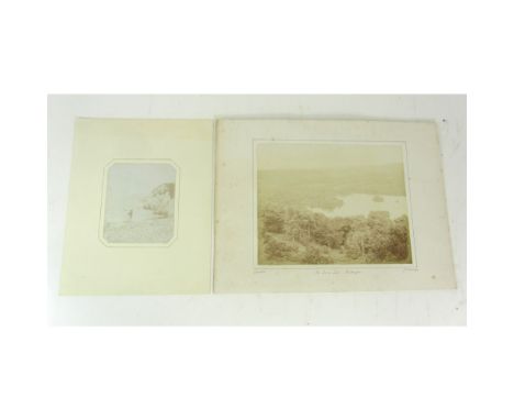 Llewelyn, John DillwynCaswell Bay with Pulldye Point, with breaking wave, salt print, 11 x 15cm, loosely laid onto mount; [Id