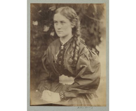 Cameron, Julia MargaretJulia Herschel, 1867?, albumen print, 24.5 x 19.5, signed Julia Marg to original mount, mount with a p