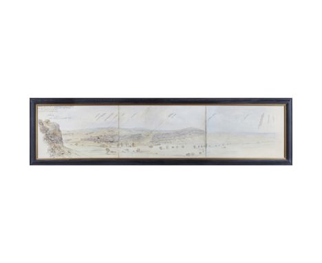 [Crimean War] Battle of Inkerman - Lt. Col. HallewelleAnnotated watercolour view of part of the site of the Battle of Inkerma