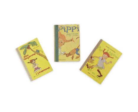 Lindgren, Astrid - Pippi Långstrump [Pippi Longstocking] - the first three booksPippi Långstrump. Stockholm: Rabén & Sjögren,