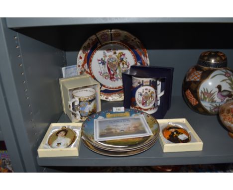 A selection of Nelson and Napolean related ceramics including Royal Worcester