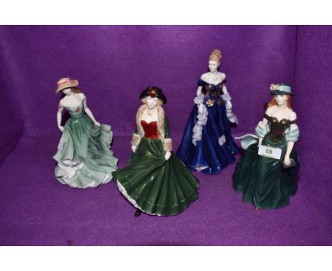 A selection of figures and figurines by Royal Worcester and Doulton etc