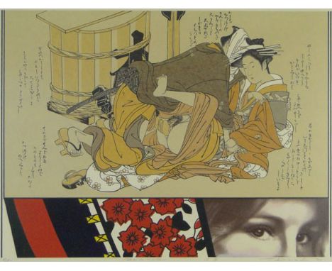Contemporary Pencil Print. "March 3A"  Signed and Dated T. Ham____ '77 lower right. Numbered 48/50 Lower Left. Toning From Ag