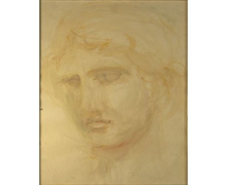 attributed to: Leonor Fini, French (1908-1996) Watercolor on Paper "Portrait". Unsigned. Toning to Paper Otherwise Good Condi