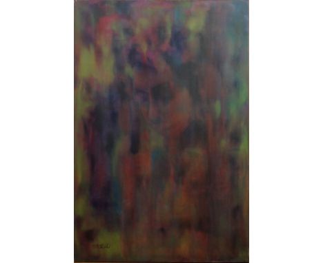 Contemporary Oil on Canvas "Portrait". Signed N Noble. Good Condition or Better. Measures 35-1/4 Inches Tall and 23-5/8 Inche