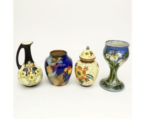 Grouping of Four (4) Assorted Tabletop Pottery. Includes: Royal Goedewaagen vase (7" H, with COA), H&K Tunstall vase (5-1/4" 