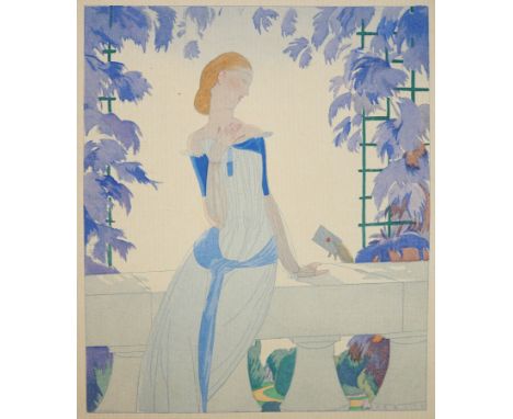 BENITO, Edouard Garcia (*1891 Valladolid †1981 ebd),Xylografie/koloriert/schabloniert, Süßes Ticket, 1919, rechts unten in de