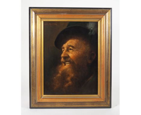 FUNKE, Bernd (*1902 Essen +1988 Heide),Öl/ Hartfaserplatte, Portrait eines alpenländischen Mannes, links oben signiert, 40 x 