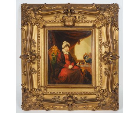 KOPIST/IN, 1. H. 19. Jh., Portrait der Sophie Charlotte zu Mecklenburg-Strelitz bzw Königin von England,, Öl/ Holz, nach Henr