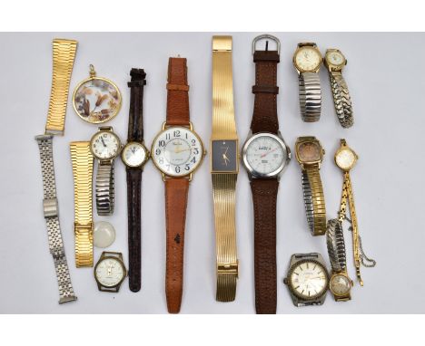 A BOX OF WRISTWATCHES, to include ladys and gents watches, names to include 'Sekonda, Lorus, Citron, Timex, Oris, Avia' etc w