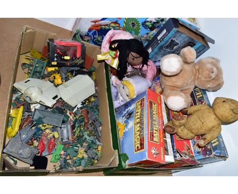 A BOXED DISNEY PIXAR TOY STORY MICRO SCALEXTRIC SLOT RACING SET AND TWO BOXES OF TOYS AND GAMES, including two Warhammer sets