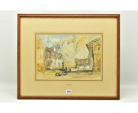 WILLIAM CALLOW (1812-1908) 'SERVOZ', an unfinished sketch of a French mountain village, signed bottom left, Walker Galleries 