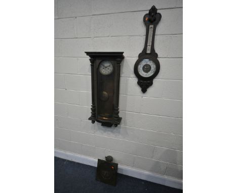 A ROBERT SIMPSON OF BURY 11.5 INCH EIGHT DAY CLOCK MOVEMENT, along with a Victorian Vienna wall clock, height 95cm, and an an