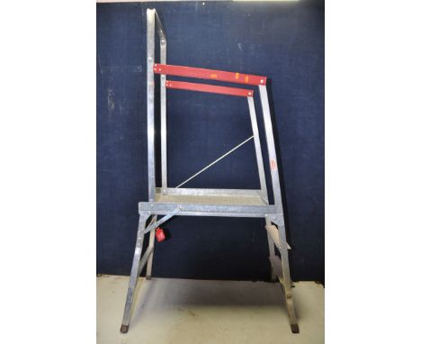 A BELDRAY JOBEEZER ladder/steps with a platform along with a Black and Decker folding power tool table (2)