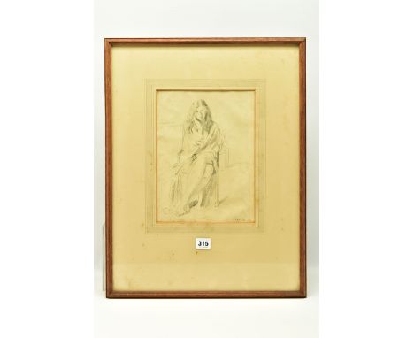 DAME ETHEL WALKER (1861-1951) A SEATED PORTRAIT OF A FEMALE FIGURE, signed and dated 1913 bottom right, pencil on paper, appr