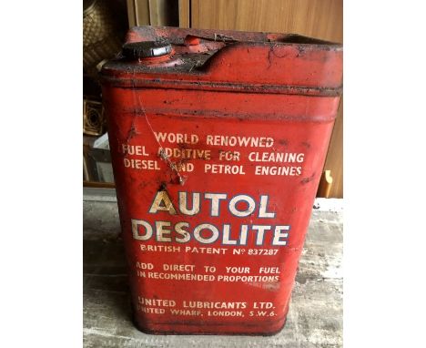 Vintage Autol Desolite Barrel 25 x 25 cm 43 tall