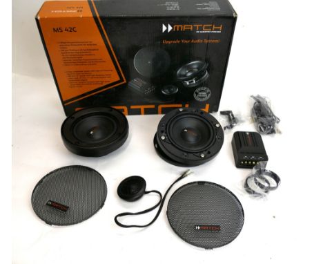 Match MS42C by Audiotec Fischer 2-way component car speaker system with box.