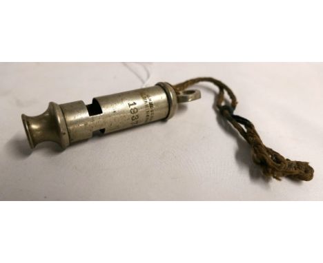 Hudson and Co, Birmingham 1937 Army Officers whistle.