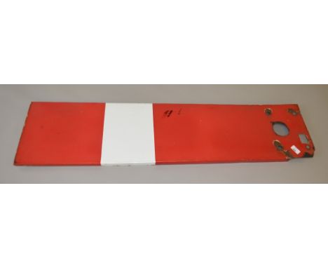 British Railways tapered home signal arm. Some corrosion & loss of enamel around bolt holes. 