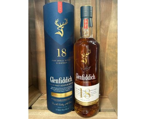 GLENFIDDICH 18 YEAR OLD SINGLE MALT SCOTCH WHISKY - 70CL - 40%  / G4