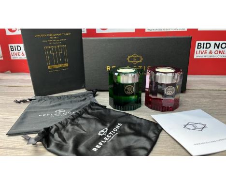 REFLECTIONS COPENHAGEN LINCON CHRISTMAS T-LIGHT HOLDER SET / APPEARS TO BE BRAND NEW / G30
